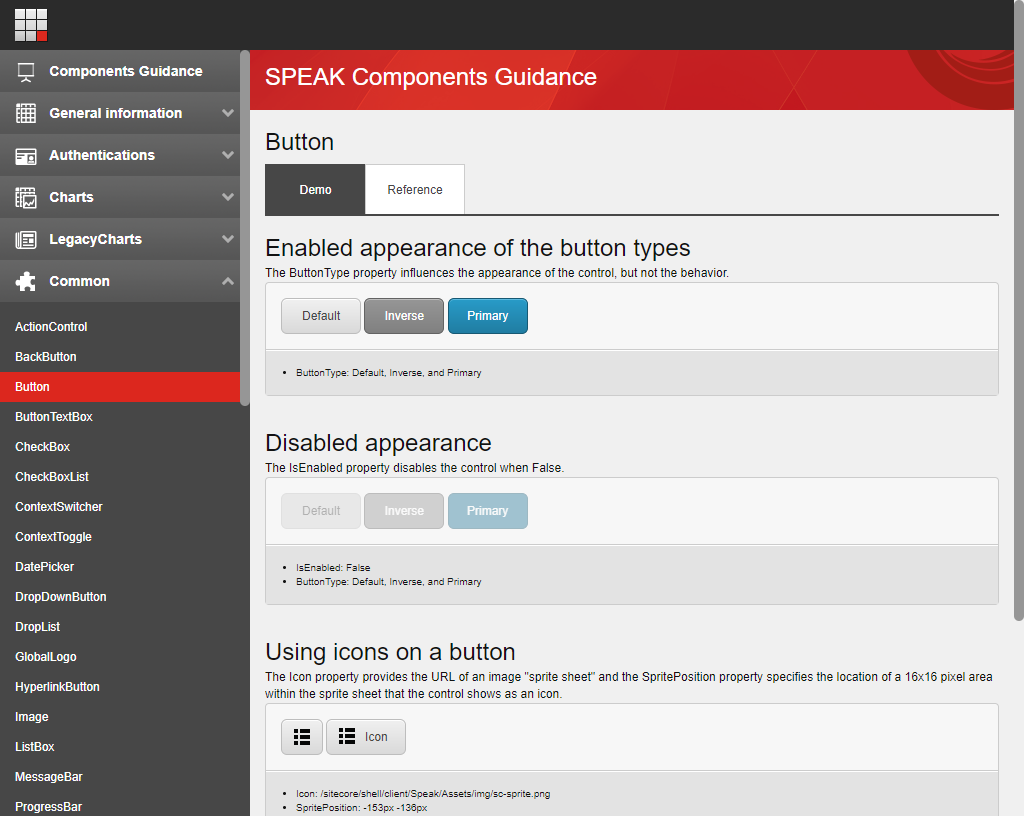 SPEAK Components Guidance Button